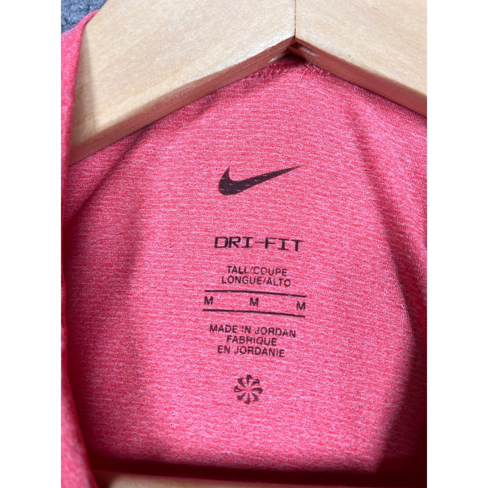 Nike Dri Fit Tall Mens TShirt Coral Red Short Sleeve Crew‎ Neck Athletic Size M - Picture 5 of 10